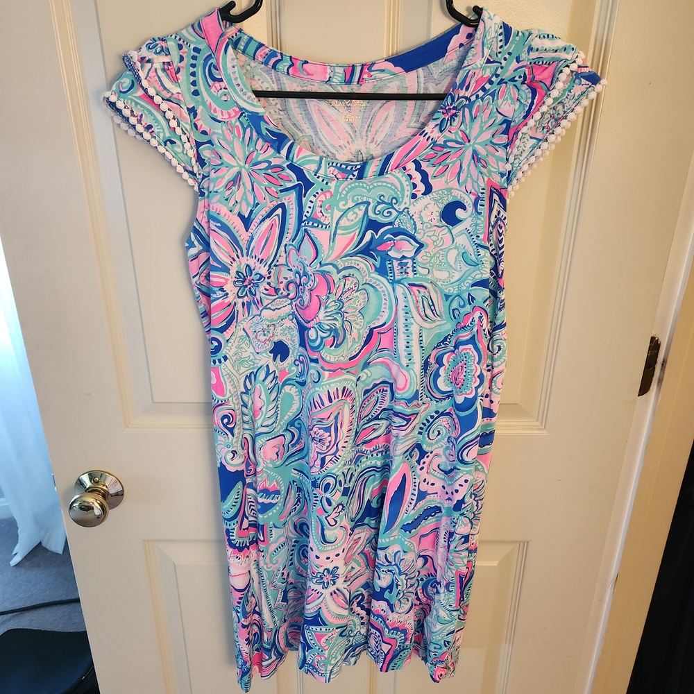 Lilly Pulitzer Pink and Blue Paisley Dress
